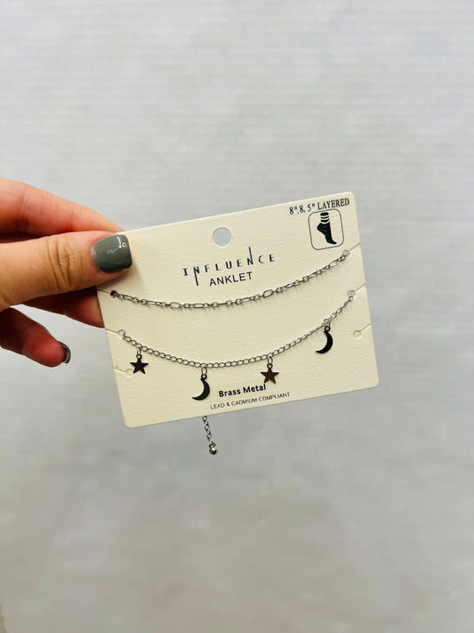STAR AND MOON ANKLET