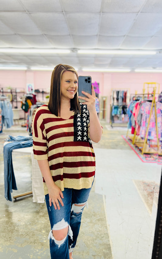 AMERICAN FLAG SWEATER