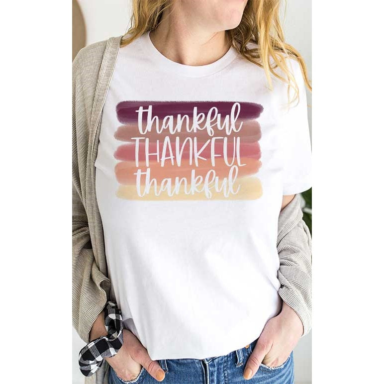 WATERCOLOR THANKFUL GRAPHIC TEE